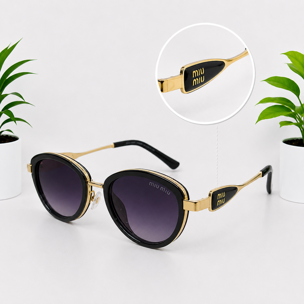 Miu Miu Cat Black Gold M - 16