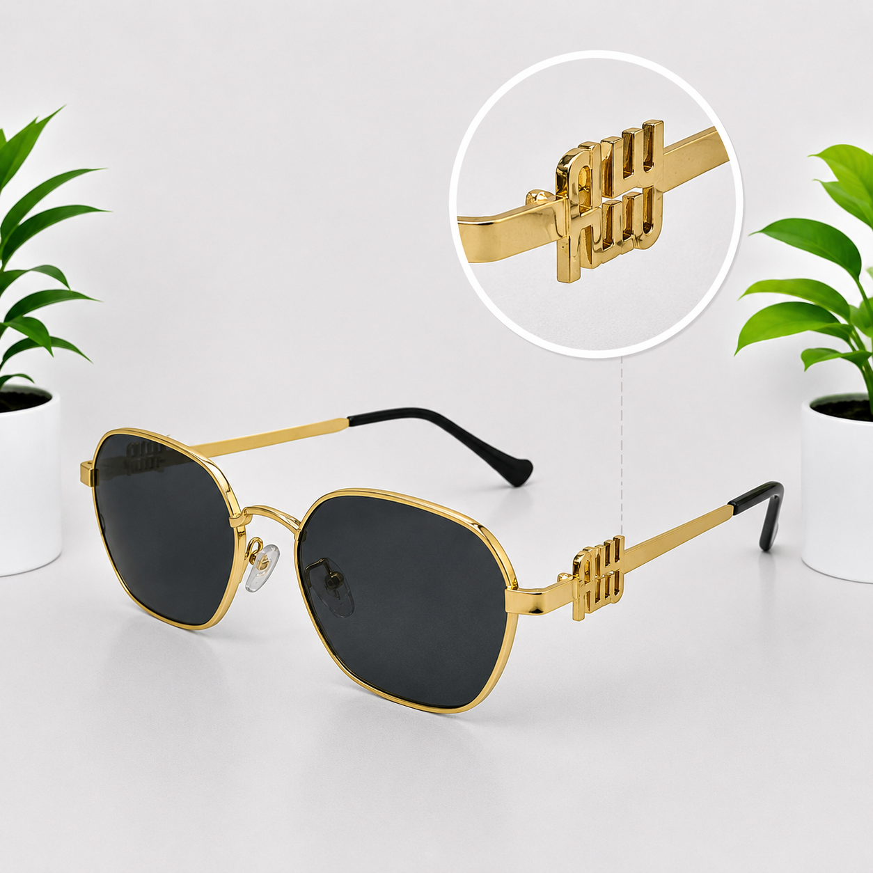 Miu Miu MU 54ZS Black Gold